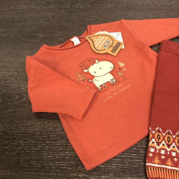 Tees - long sleeves and knit pants - 0-3 months - Picture 2 of 3